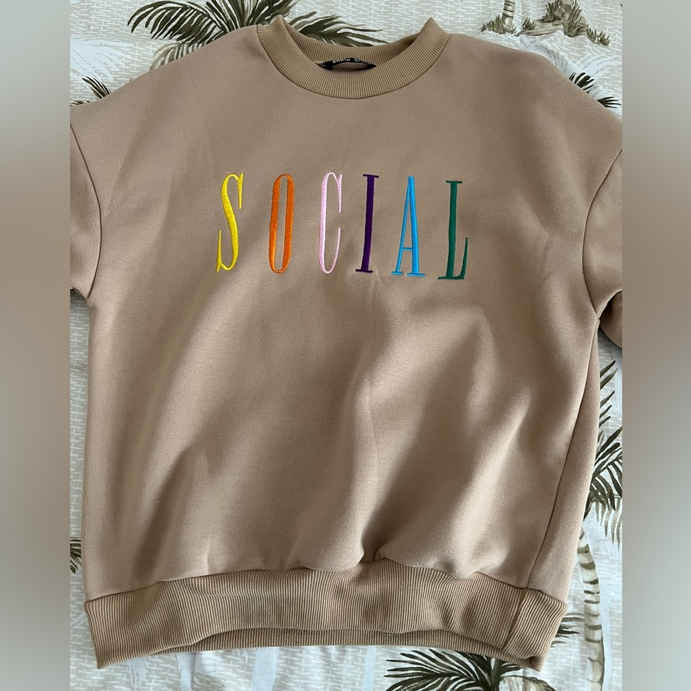 Shein embroidered sweatshirt